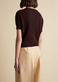 Cardigan Maryam en cachemire - Rosewood