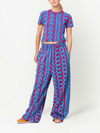 T-shirt Monogram à col rond - Purple & Blue