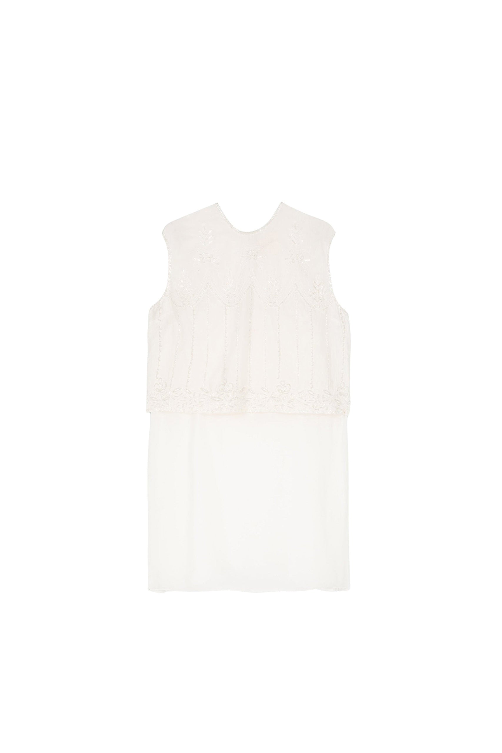 Blouse Toop coupe droite courte - White