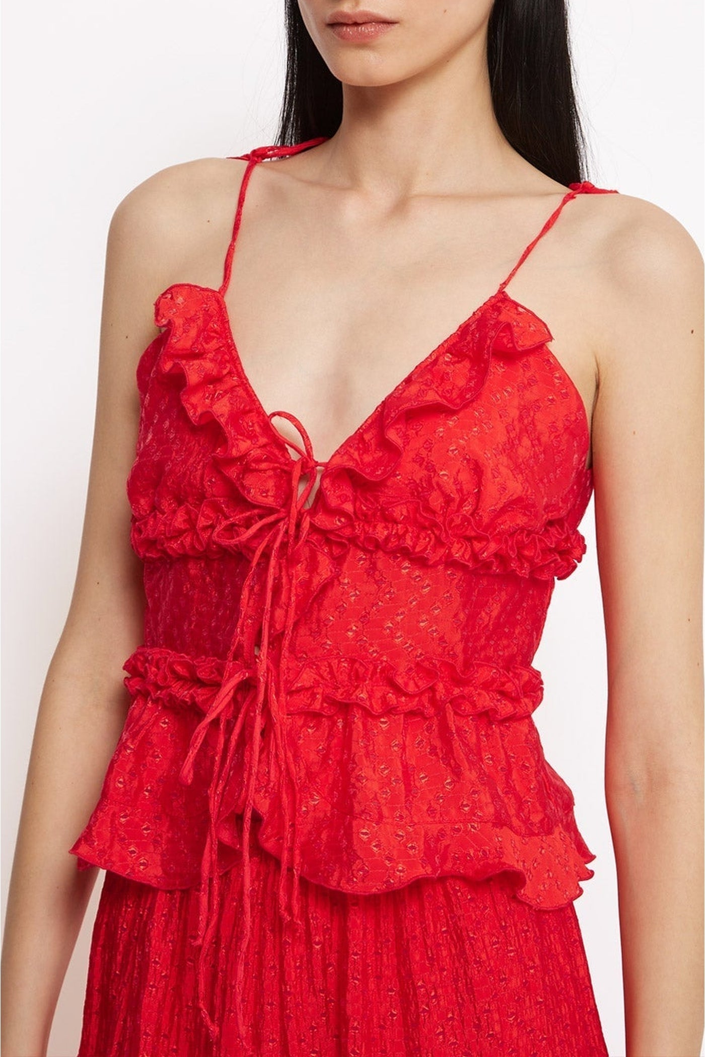Haut Beauty à bretelles - Rouge