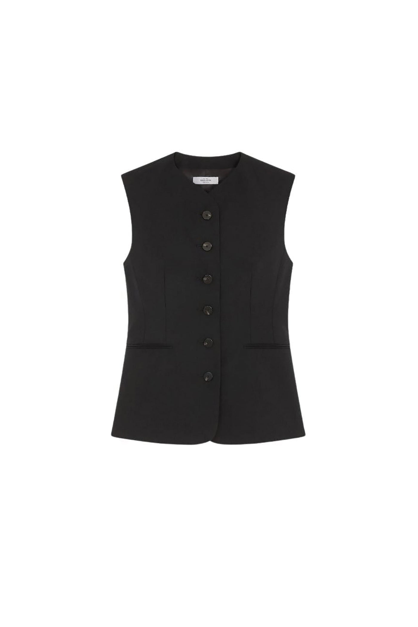 Jessie sleeveless wool blend top - Charcoal