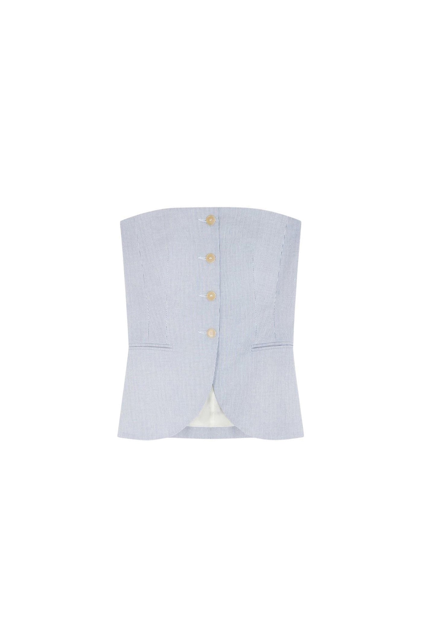Bustier Time en lin - Blanc