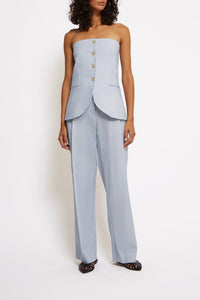 Bustier Time en lin - Blanc