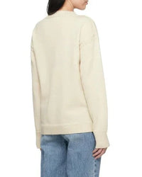 Pull Guernsey en laine - Cream