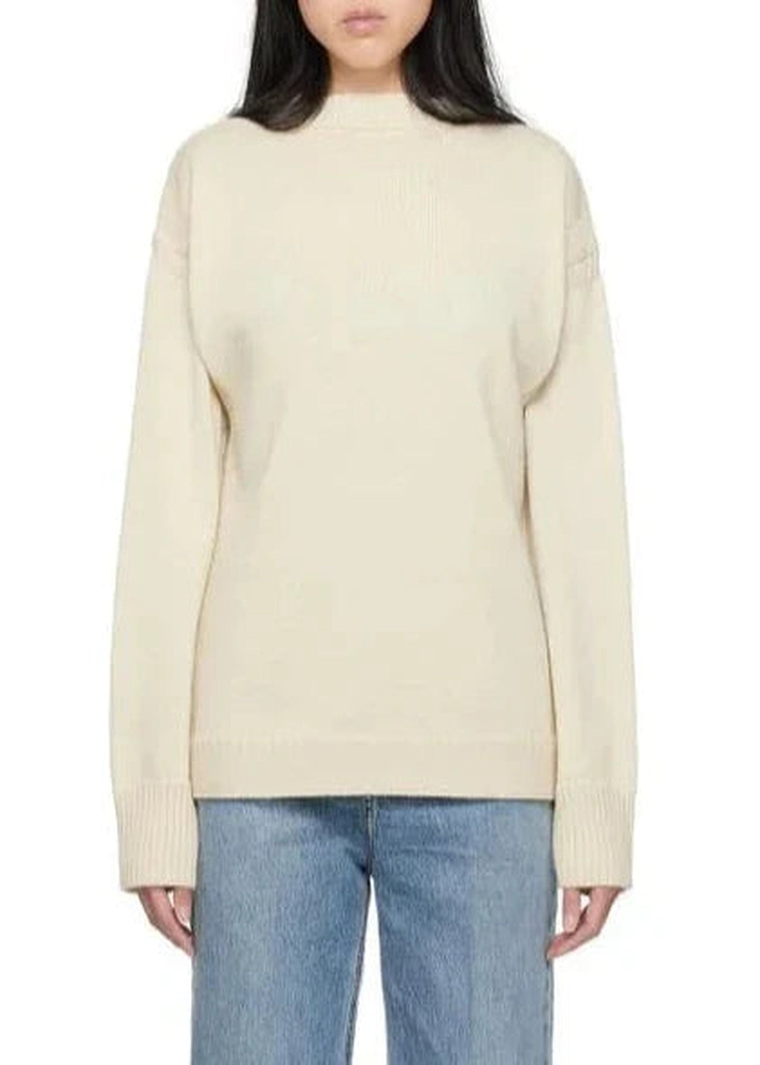 Pull Guernsey en laine - Cream