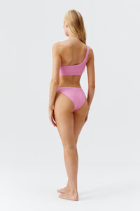 Bas de bikini bandeau Toulouse - Zigzag Pink