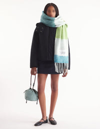 Topologie x Maison Kitsuné reversible clutch bag - Jadeite & Jet Black