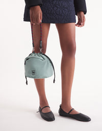 Topologie x Maison Kitsuné reversible clutch bag - Jadeite & Jet Black