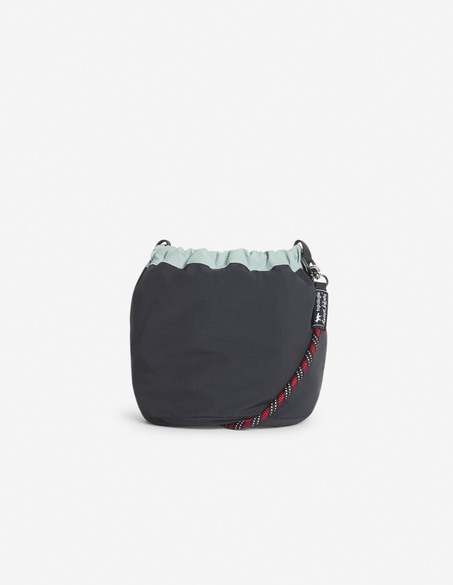 Topologie x Maison Kitsuné reversible clutch bag - Jadeite & Jet Black