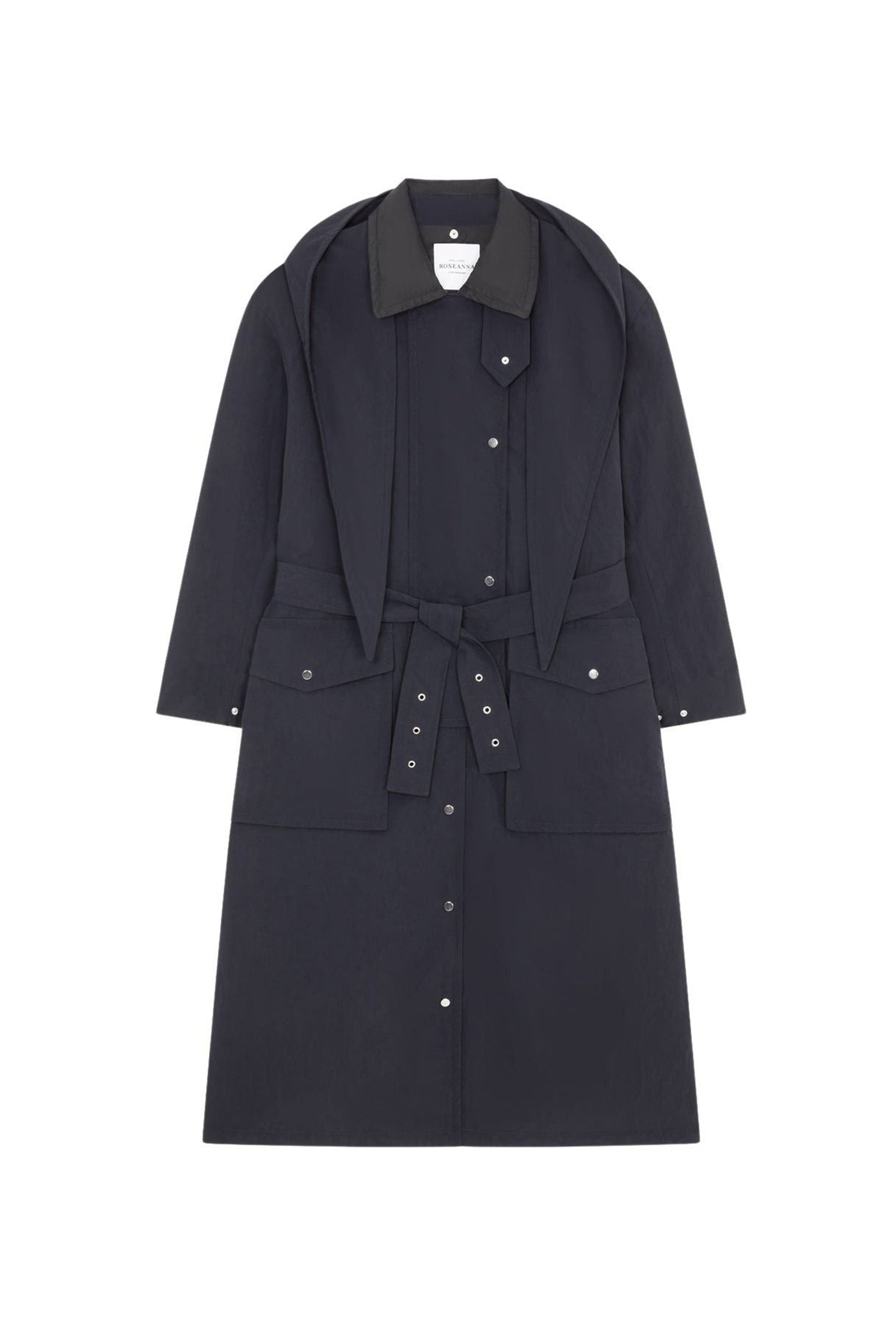 Mind drawstring trench coat - Navy