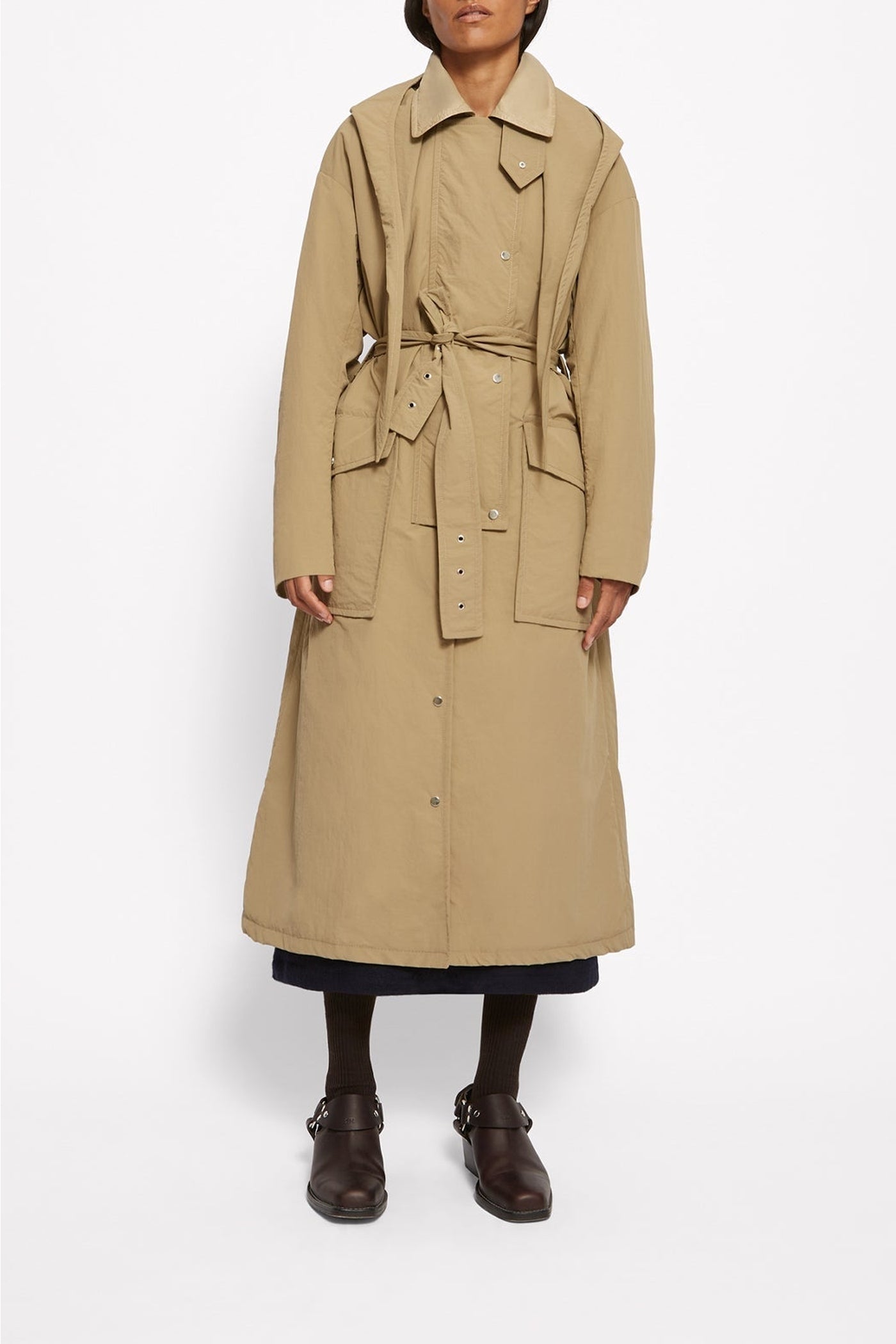 Mind drawstring trench coat - Beige