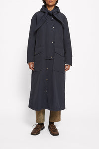 Mind drawstring trench coat - Navy