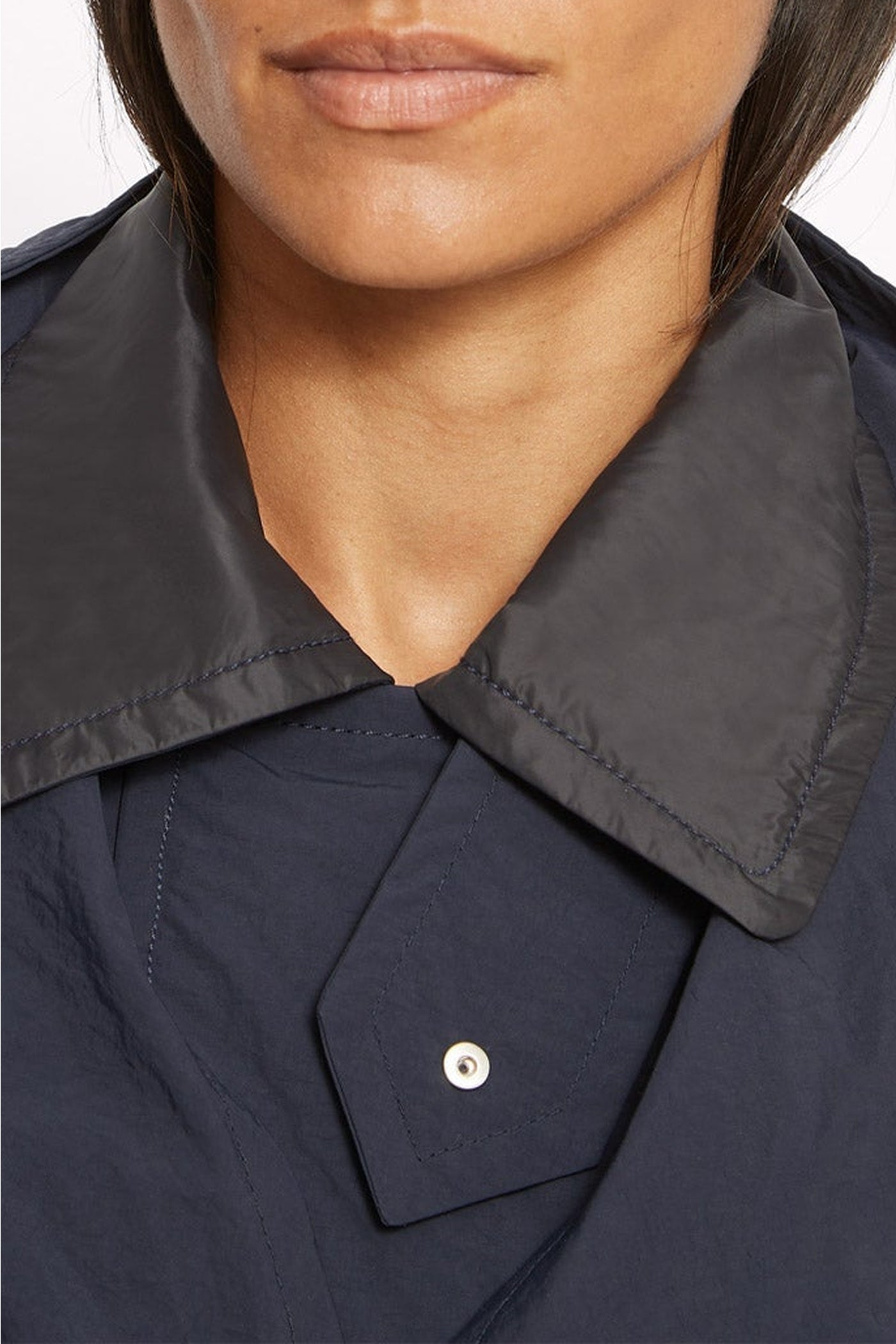 Mind drawstring trench coat - Navy