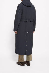 Mind drawstring trench coat - Navy