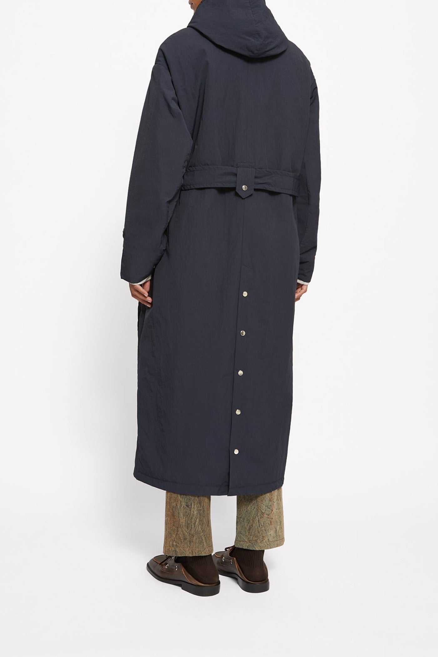 Mind drawstring trench coat - Navy