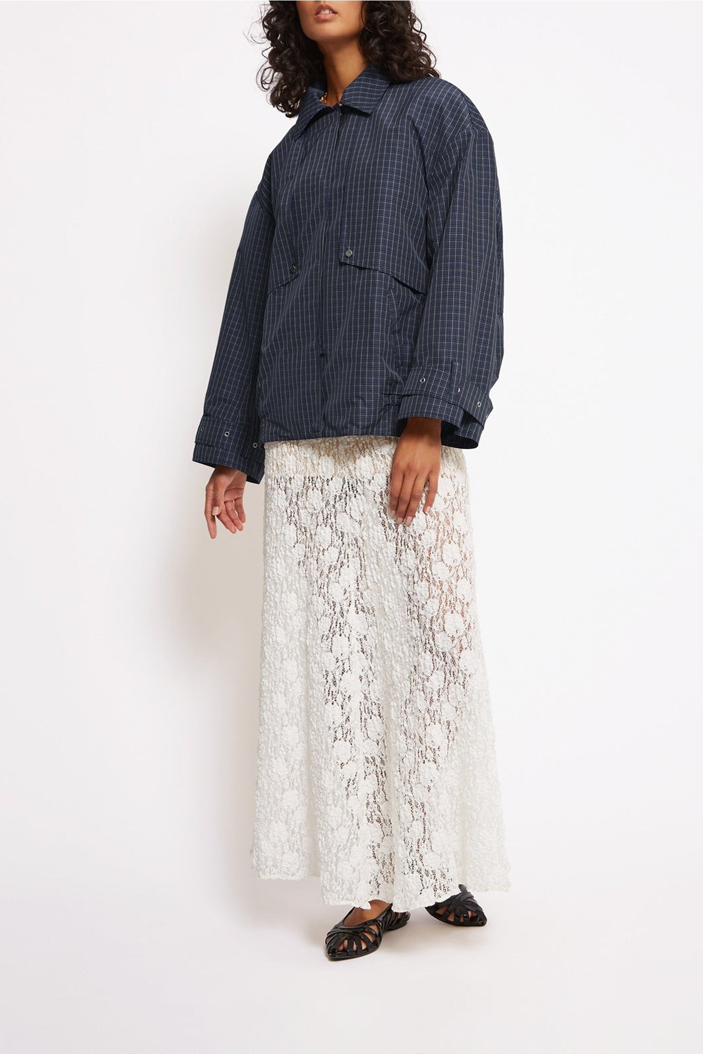 Trench-coat court Slack déperlant - Marine