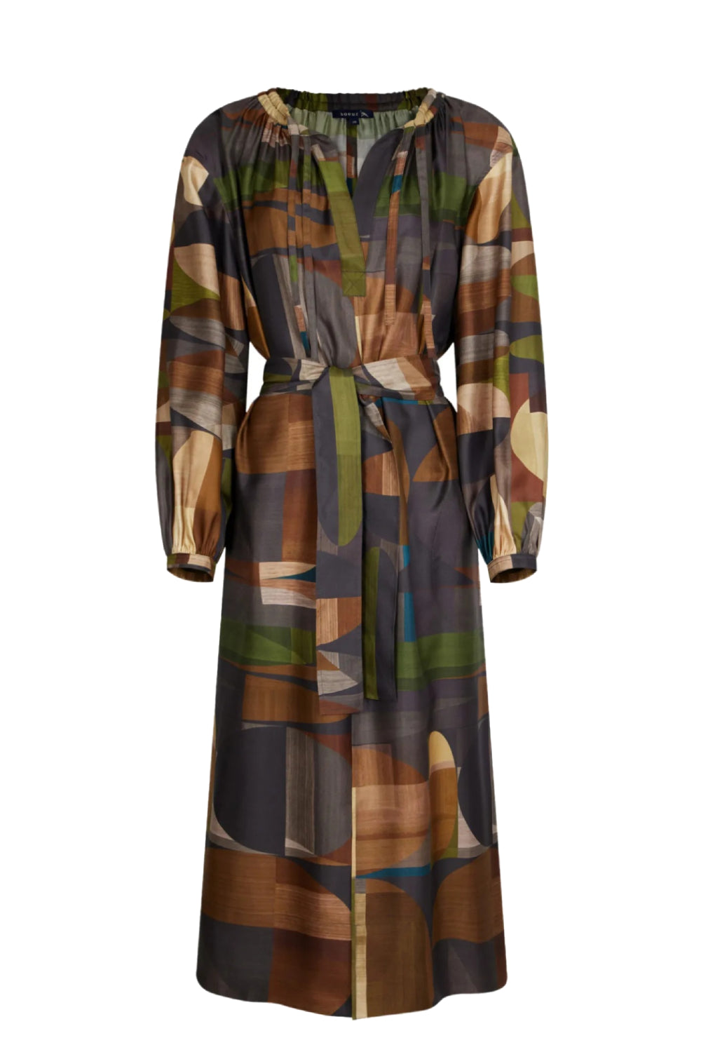 VERT/MARRON ROBE CHAINE & TRAME VANZY