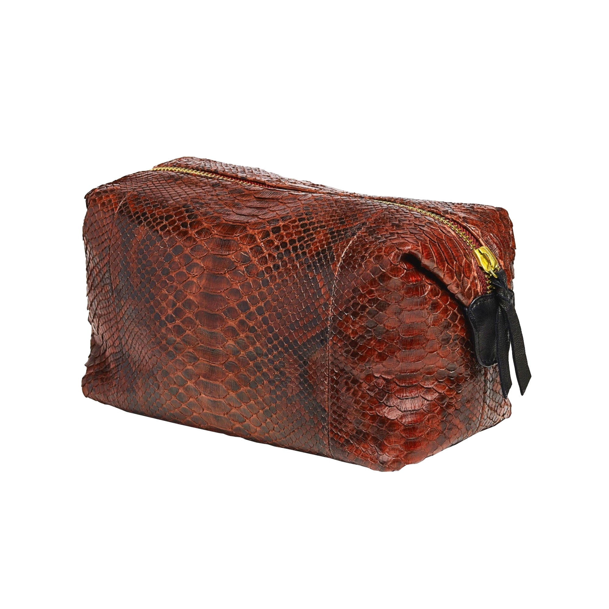 Humphrey large toiletry bag in python - Moka