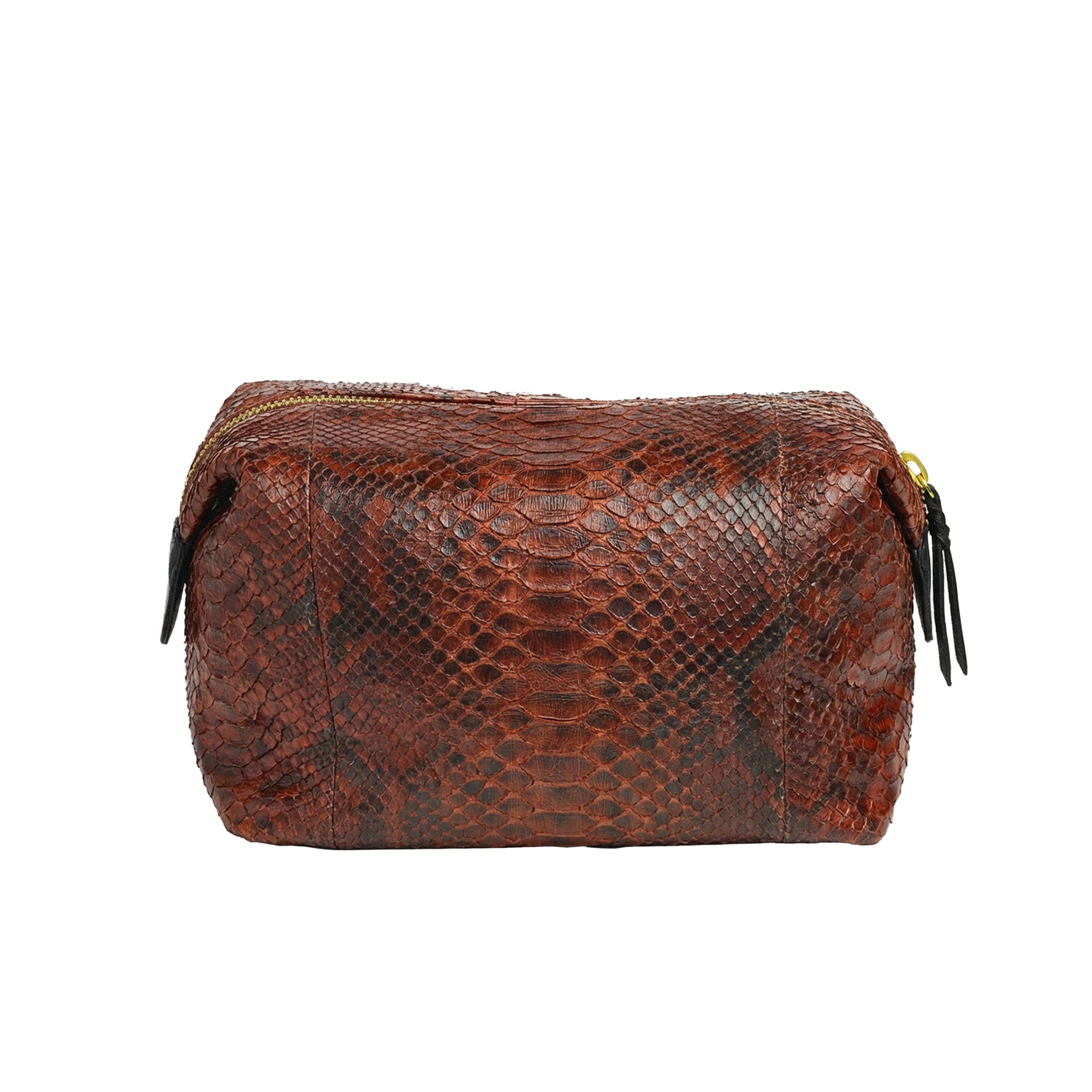 Humphrey large toiletry bag in python - Moka