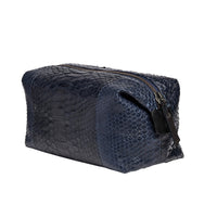 Humphrey large toiletry bag in python - Navy