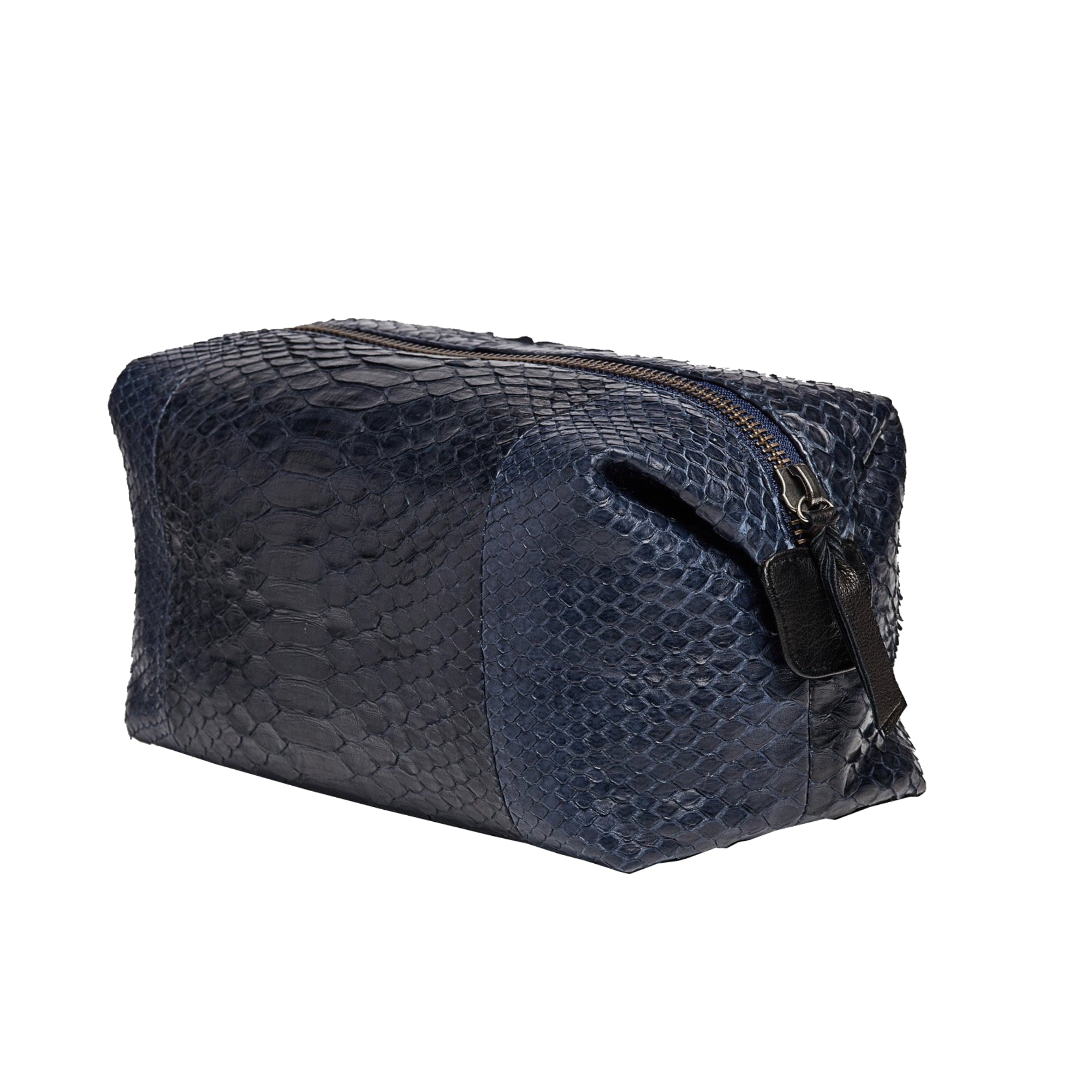 Humphrey large toiletry bag in python - Navy