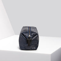 Humphrey large toiletry bag in python - Navy