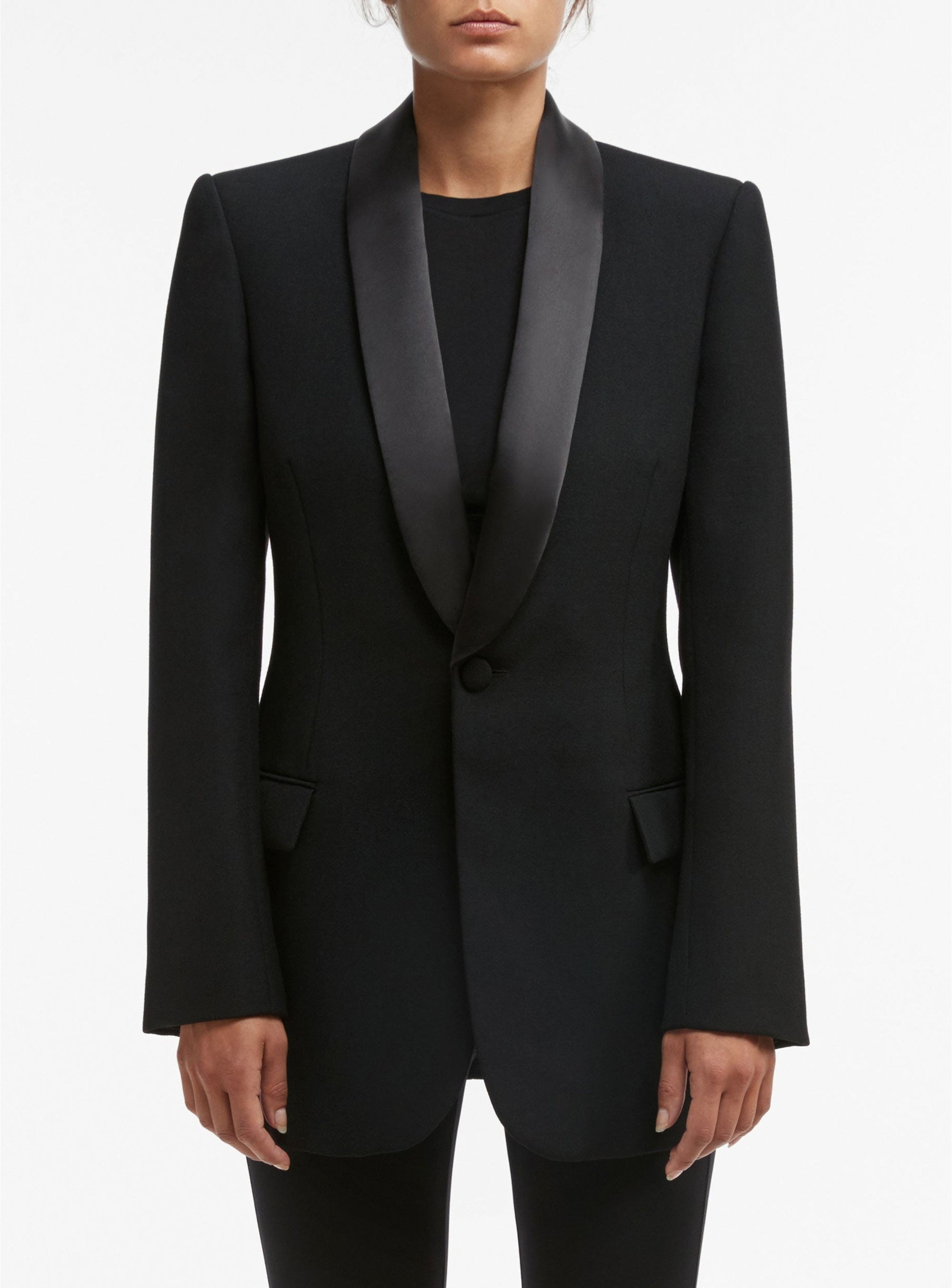 Tuxedo Blazer - Black