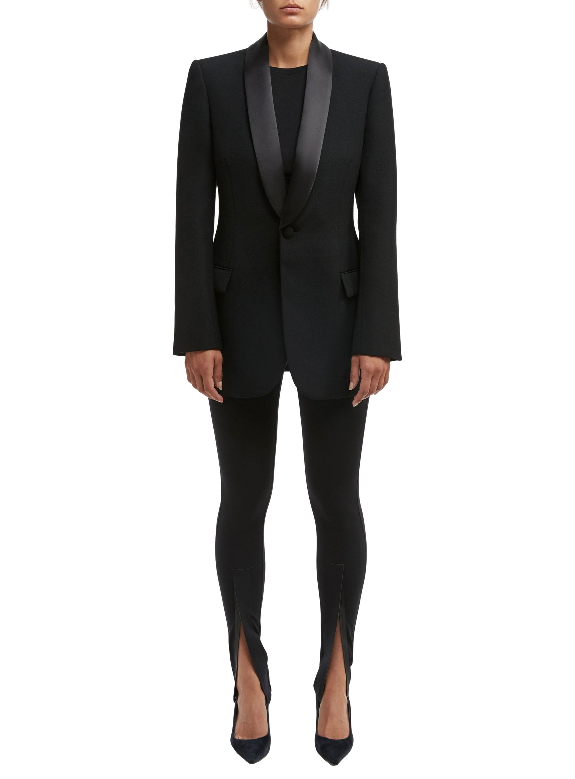 Tuxedo Blazer - Black