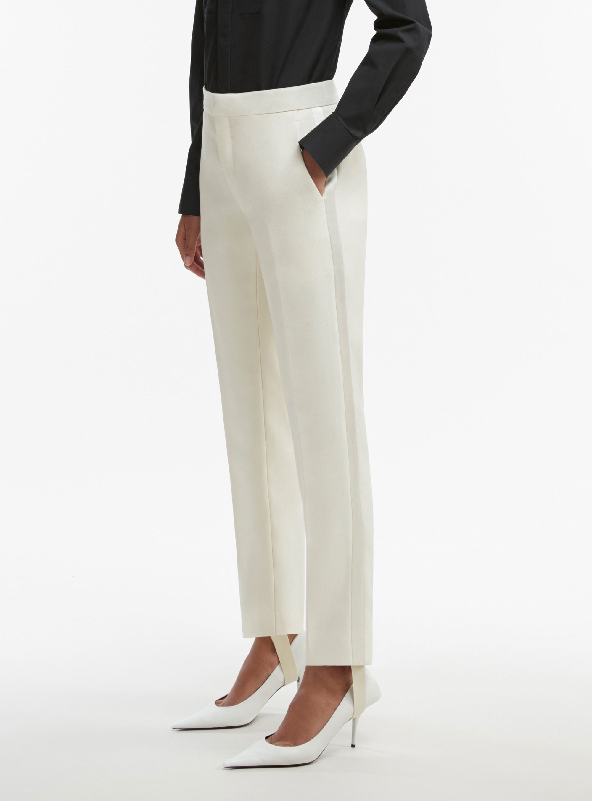 Pantalon smoking en laine - Off White
