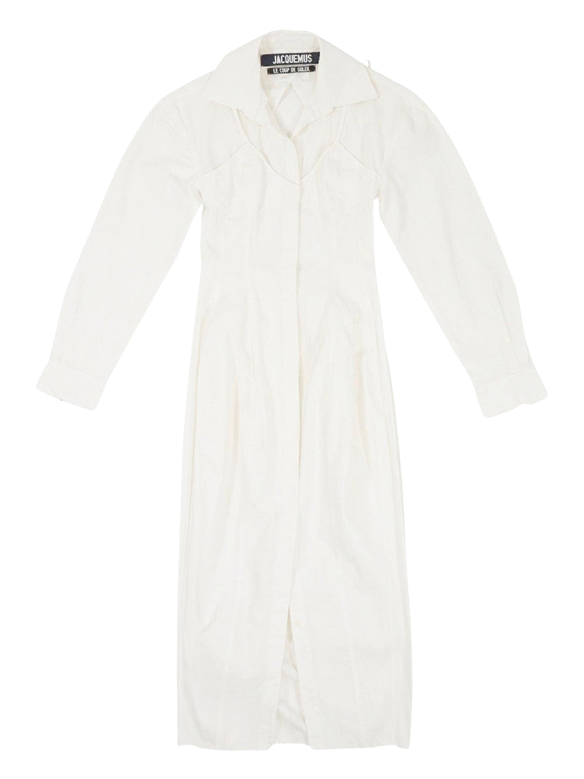 Robe chemise longue Valensole dos nu - White