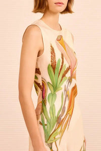 Robe midi Gaea sans manches en soie - Inner Nature