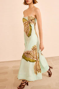 Robe midi Vesela à fines bretelles - Water Blossoms
