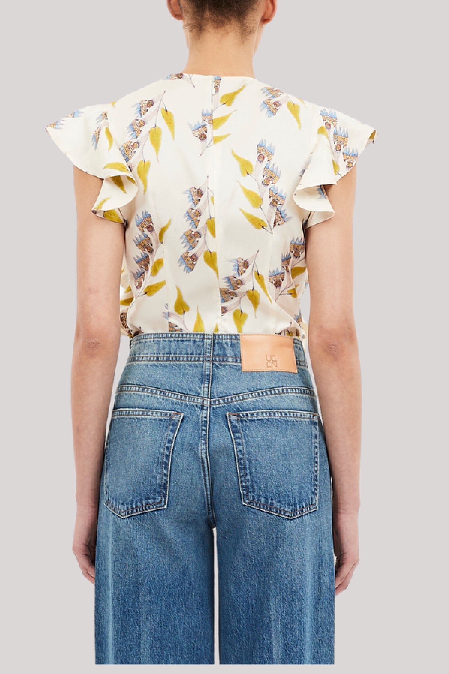 Top Botanical sans manches en soie - Infinite Flower
