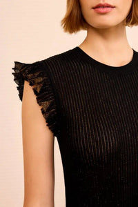 Robe midi Noelle sans manches - Noir