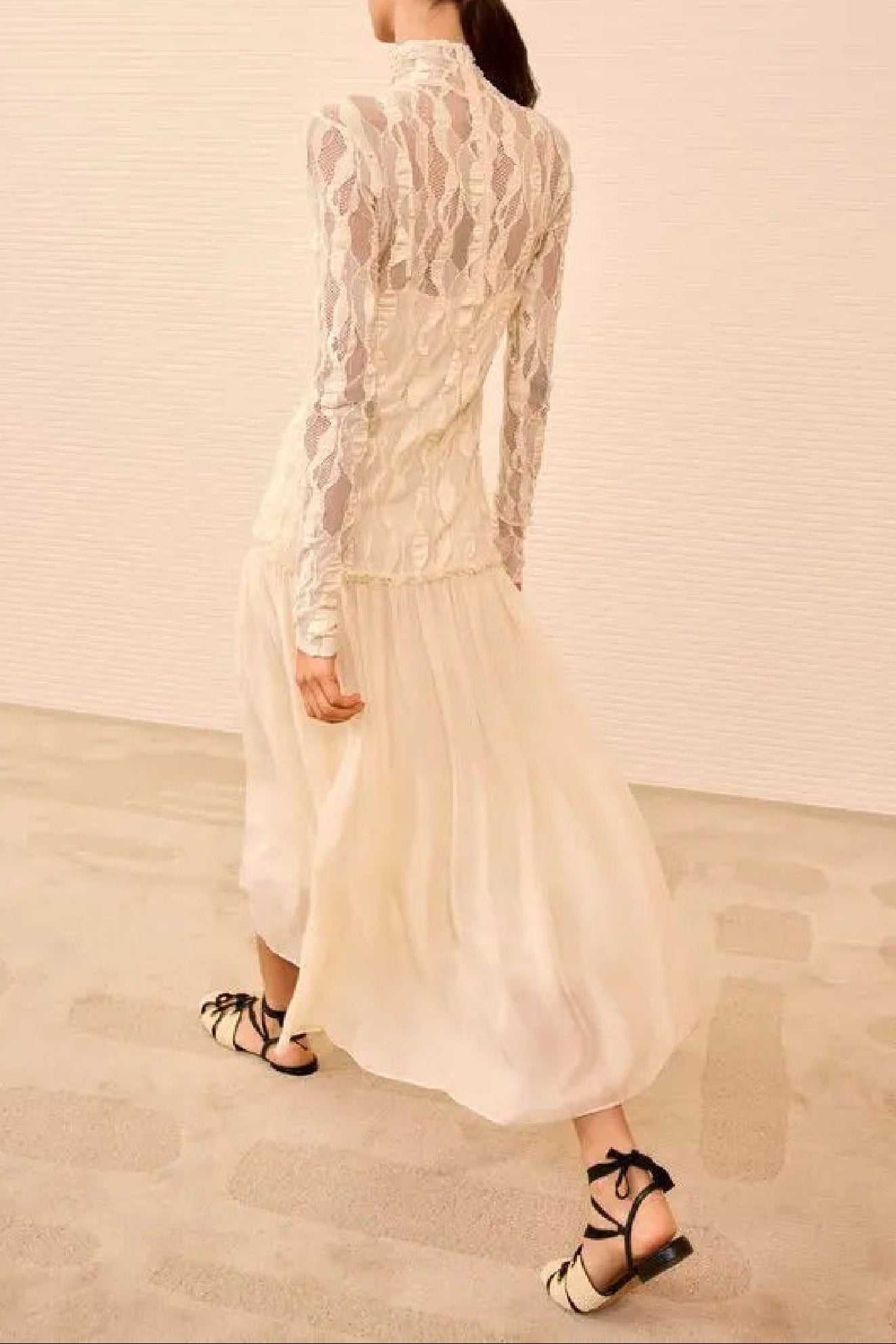 Robe Sybil à manches longues et taille basse - Cowrie