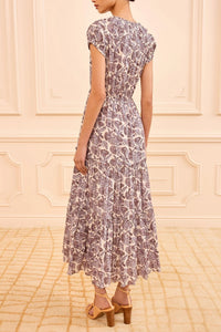 Robe midi Alexi à manches courtes - Meadow