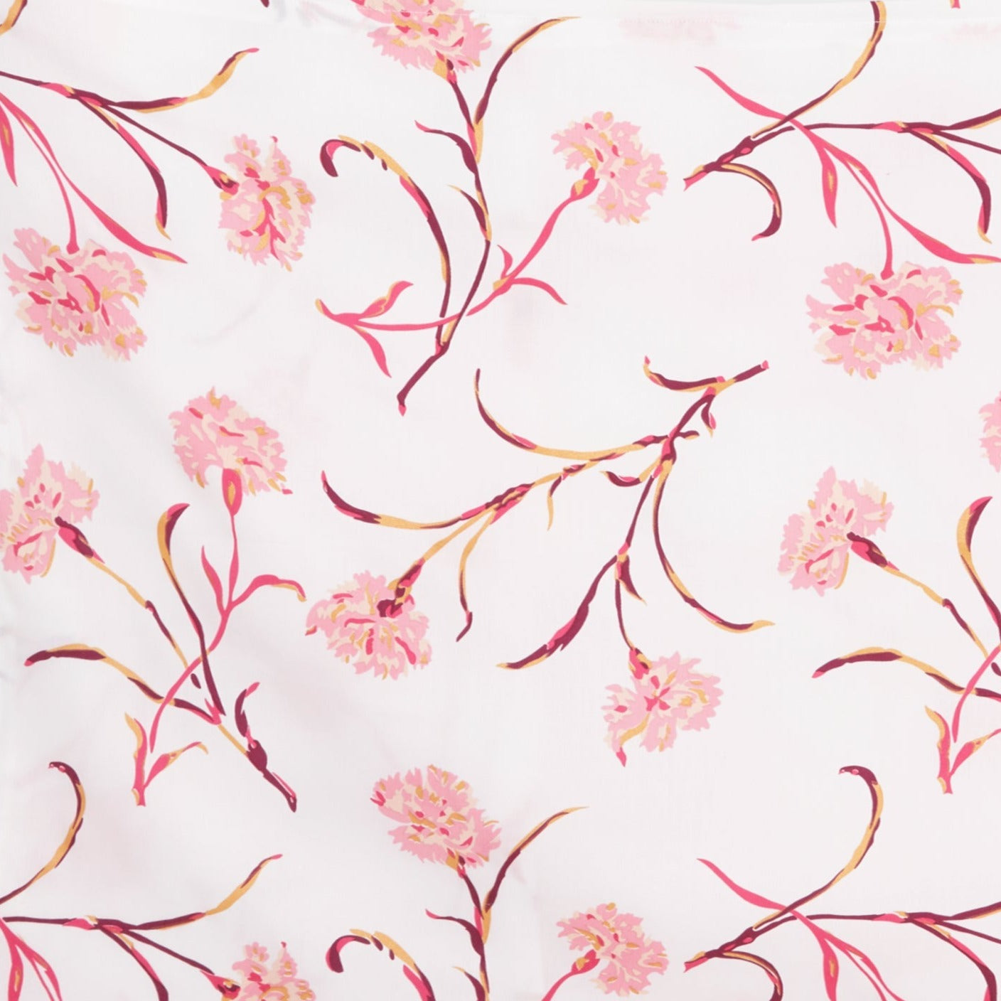 Housse de couette Œillet en satin de coton - Rose, Aubergine & Or