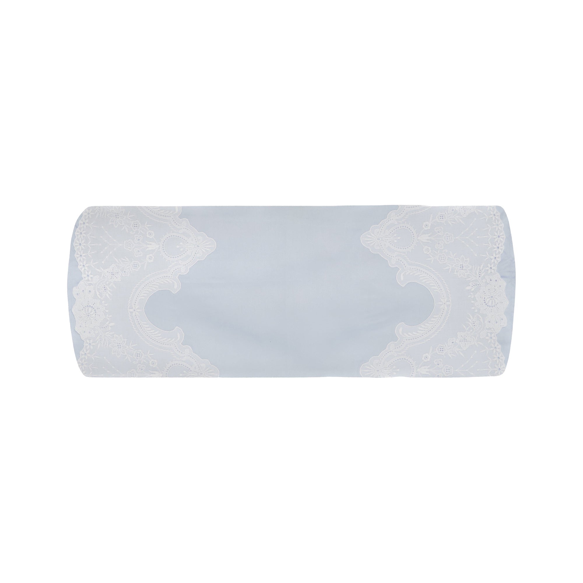 Taie d'oreiller Guirlande en satin de coton - Bleu clair
