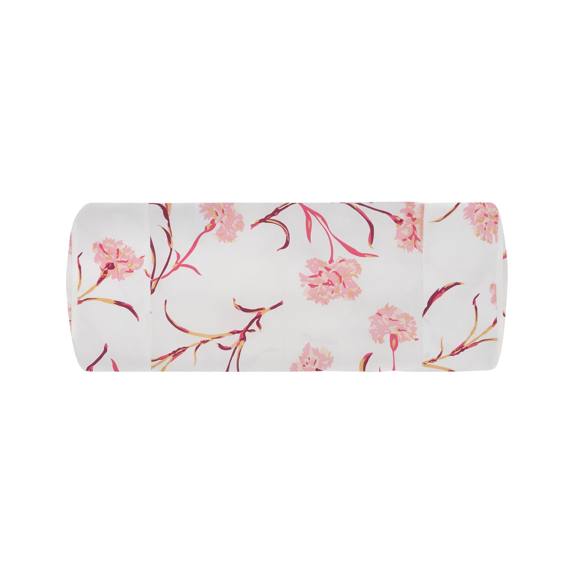 Taie d'oreiller Œillet en satin de coton - Rose, Aubergine & Or