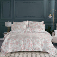 Taie d'oreiller Floralie en percale de coton - Rose