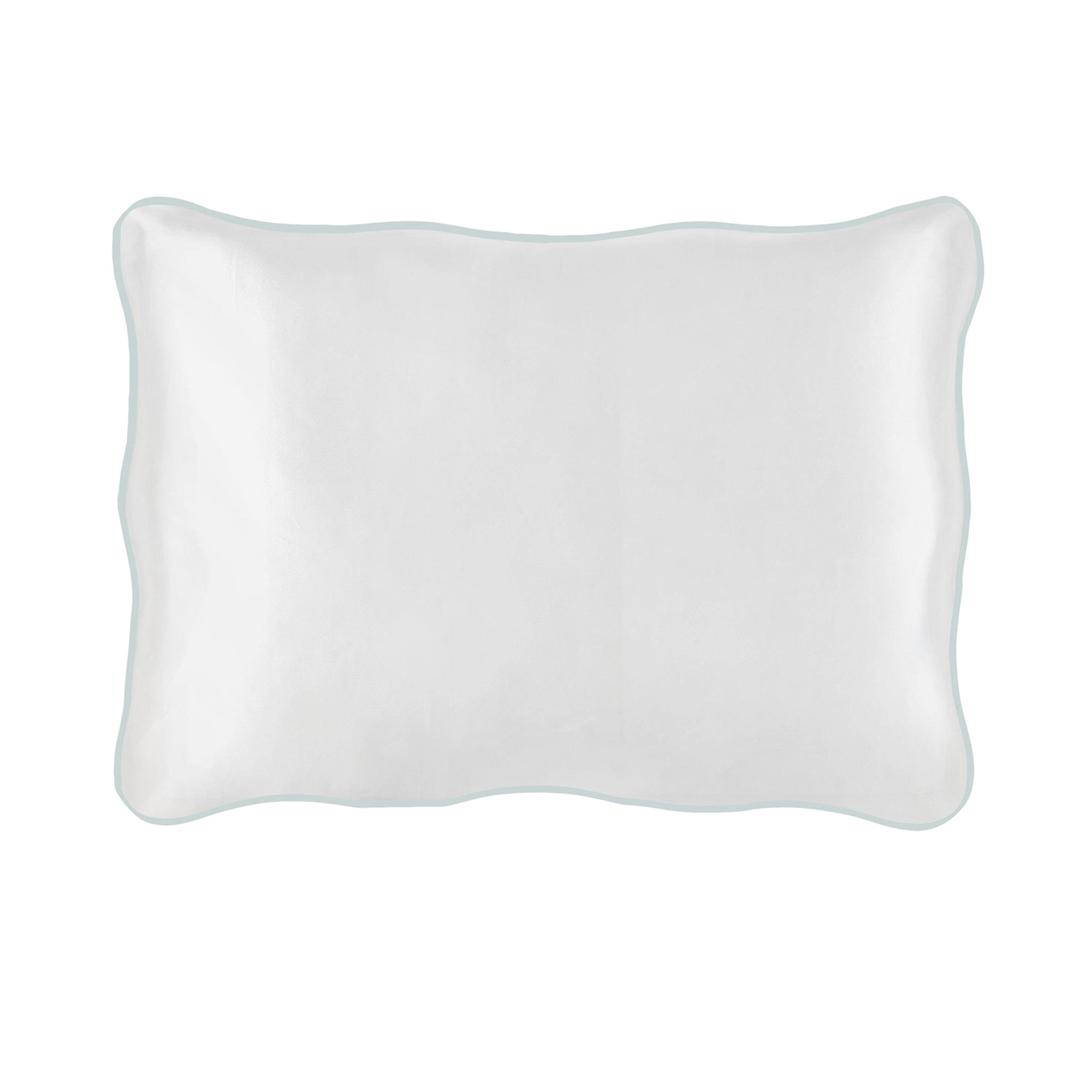 Taie d'oreiller Uni en satin de coton - Gris douglas