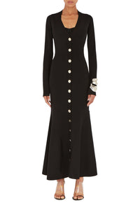 Buttoned Up Dress - Black
