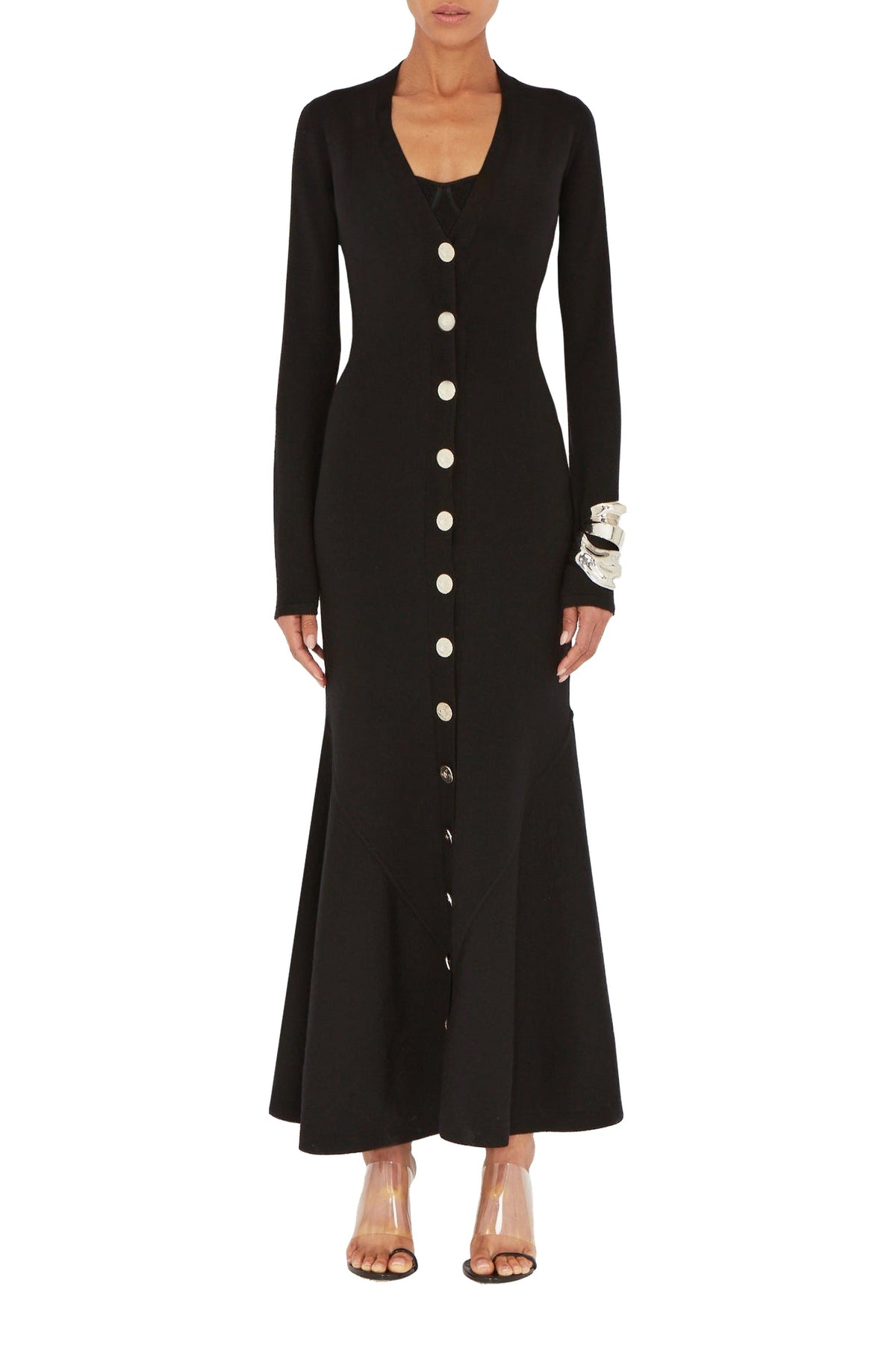 Buttoned Up Dress - Black