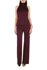 Pantalon Sister Moon en satin - Mahogany