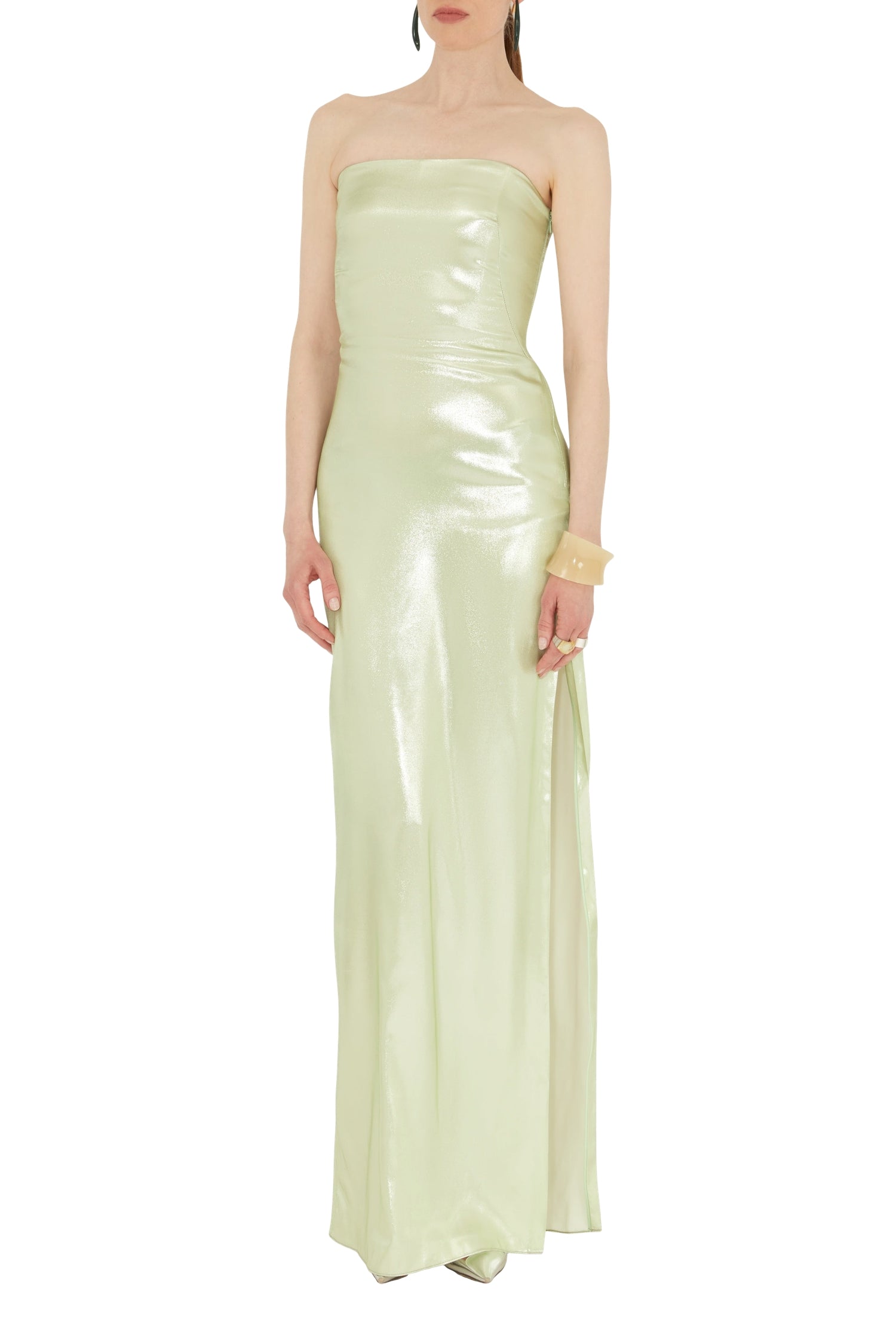 Robe Galvanized en soie mélangée - Apple