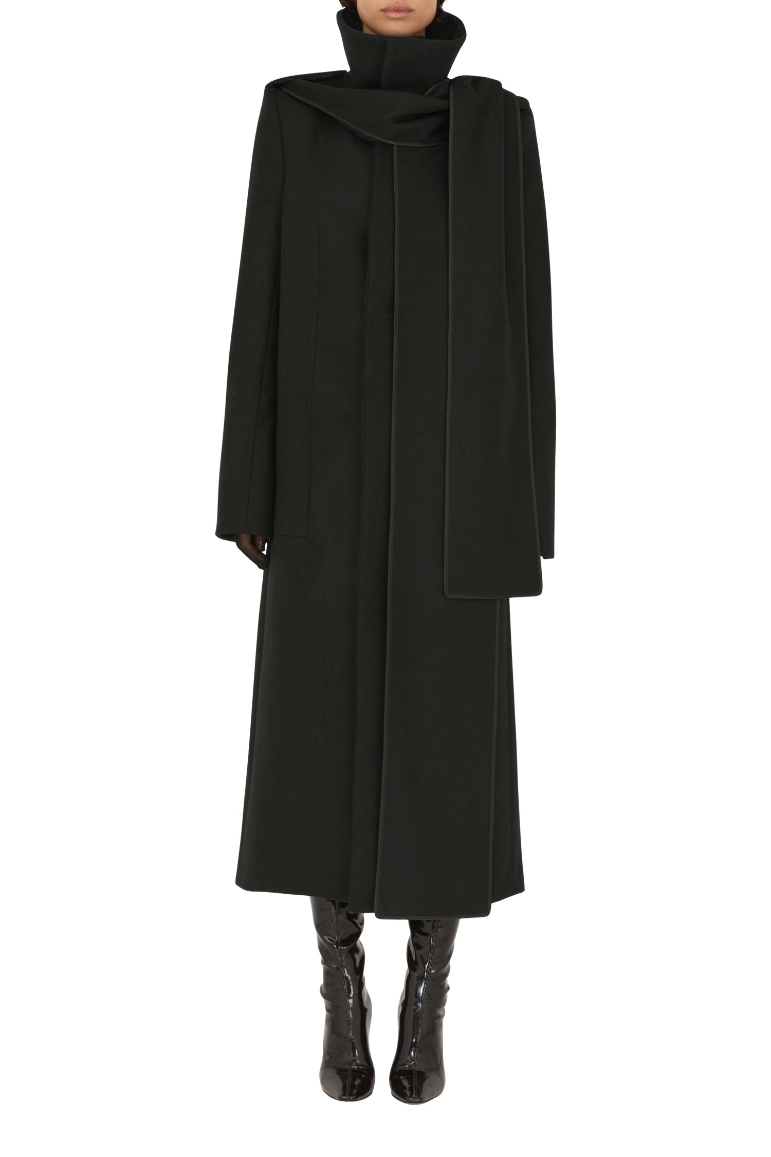 Manteau Delphinus en laine et cachemire - Black