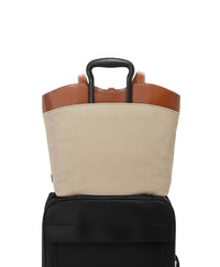 Graz Mezzanine tote bag - Natural & Saddle