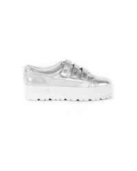 Baskets Uzzi 45 en cuir - Silver