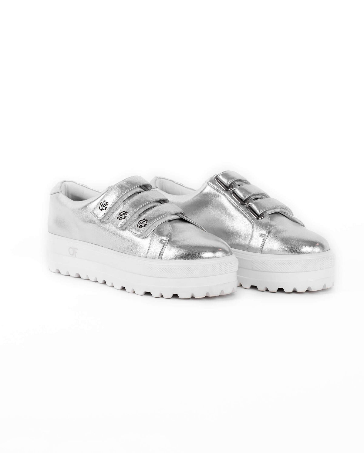 Baskets Uzzi 45 en cuir - Silver