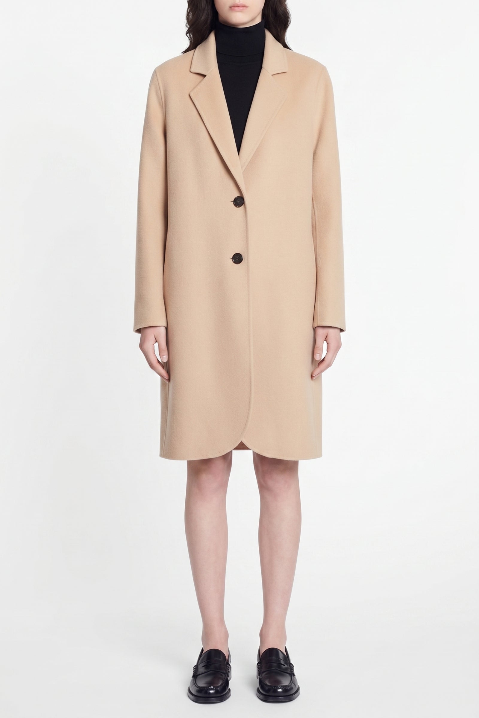 Manteau Devda en laine - Sable